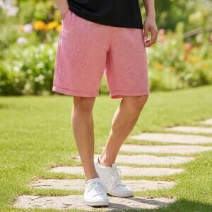 Lululemon Men's Checked Shorts Red Gray Casual Golf Size 40